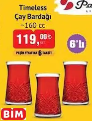 PAŞABAHÇE TİMELESS  ÇAY BARDAĞI